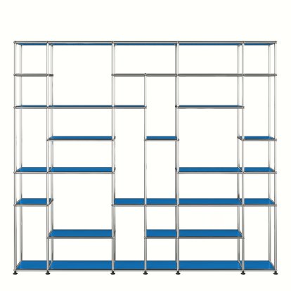 USM Haller living room shelf XXL, Gentian blue RAL 5010