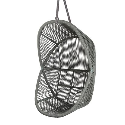 Hive Hanging Chair, Weave small - Dusty green, Soft Rope - Taupe