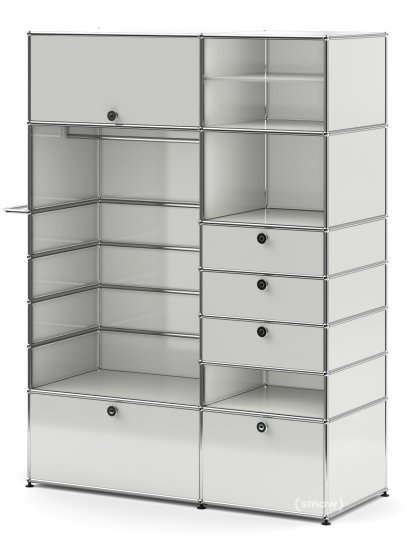 USM Haller Wardrobe Model 2, Light grey RAL 7035