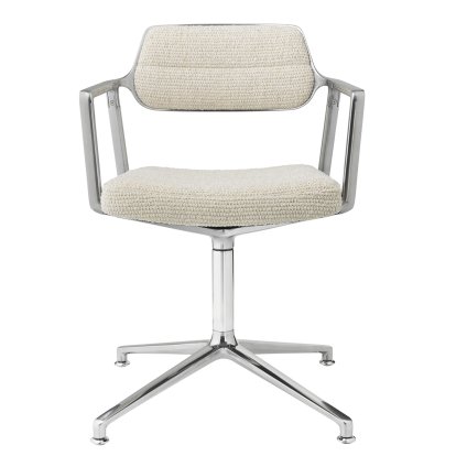 Swivel 453 Swivel Chair, Viscose-wool mix, wavy, Polished