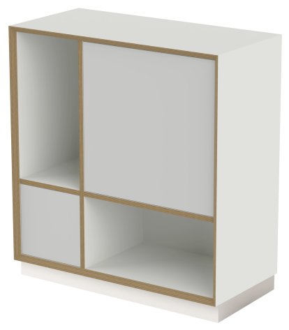 Vertiko Ply Shelf, Version 4, Pure white, With base