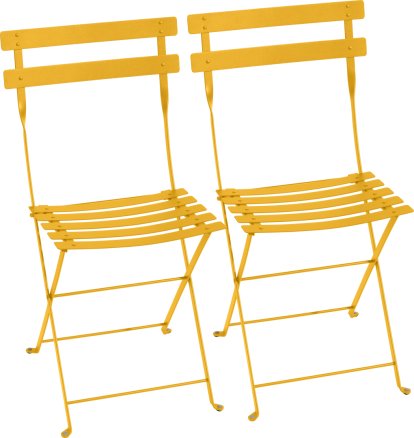 Bistro Folding Chair Set of 2, Honey