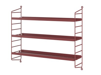 String Pocket Metal Shelf, Oxtorgsröd
