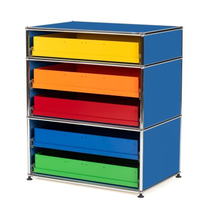 USM Haller Kids Highboard M With Drawers, Gentian blue RAL 5010