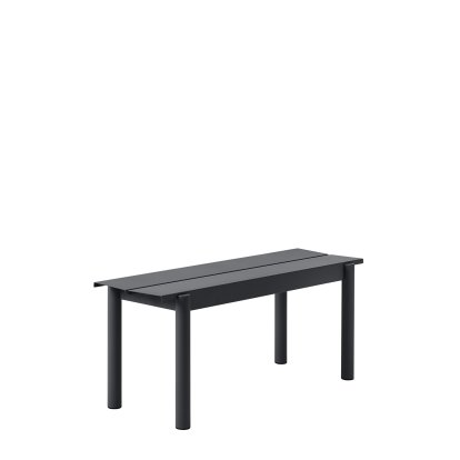 Linear Steel Bench , L 110 x W 39 cm, Black