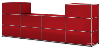 USM Haller Counter Type 3, USM ruby red, 50 cm