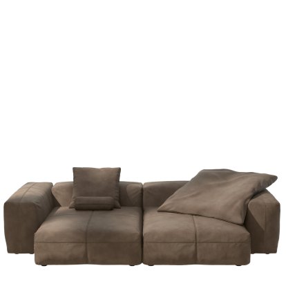 Vetsak Sofa Set 2, XL, Leather - Cacao, With cushions