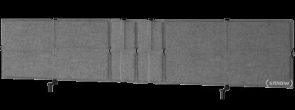 USM Privacy Panels Table Screen, Für USM Haller Table Plus/Advanced, 200 cm, Anthracite