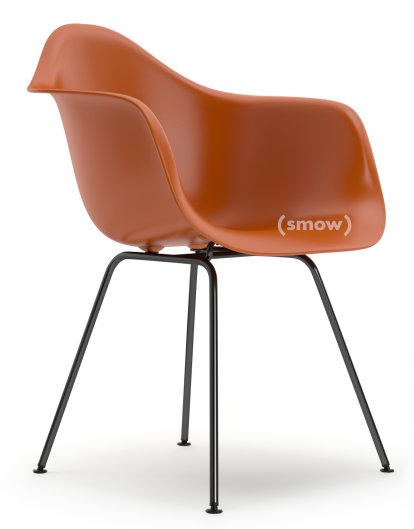 Eames Plastic Armchair RE DAX, Rusty orange, Without upholstery, Without upholstery, Standard version - 43 cm, Coated basic dark