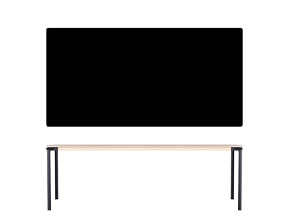 Seiltänzer Table, 75 x 220 x 90 cm, Linoleum black, Black