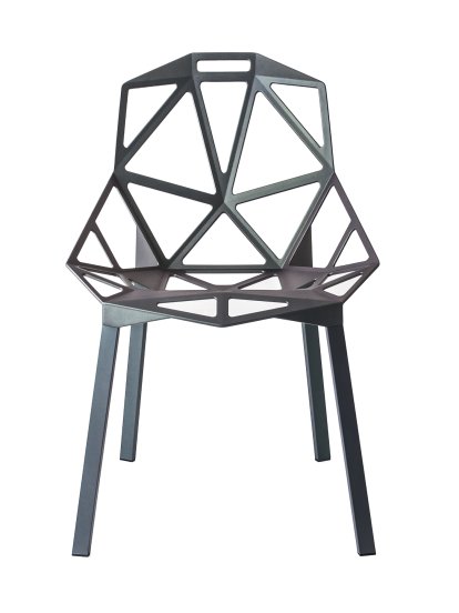 Chair_One, Lacquered grey-green shiny, Grey-green shiny (5256)