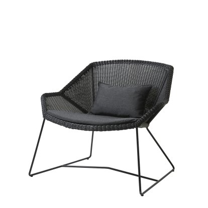 Breeze Lounge Chair Lowback, Black, Natté - Black