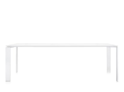 Four Table, L 223 x W 79 cm, Soft Touch white, Lacquered white