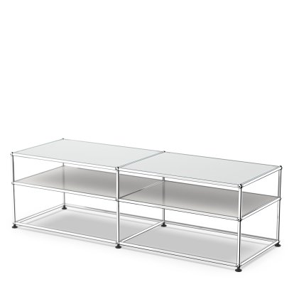 USM Haller side table Type 1, Lacquered glass, Pure white RAL 9010
