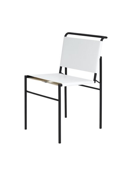 Roquebrune Chair, White, Black powder coated