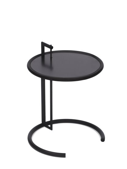 Adjustable Table E 1027 Black Version, Black metal top