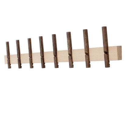 Reces Coat Rack, Large, 98 cm, Natural & dark stained