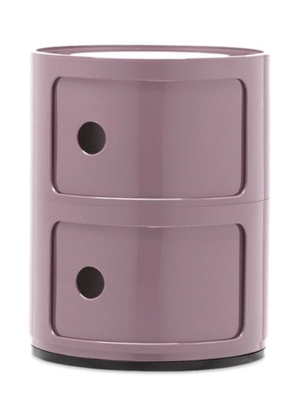 Componibili Container Round - 2 Compartments, Mauve