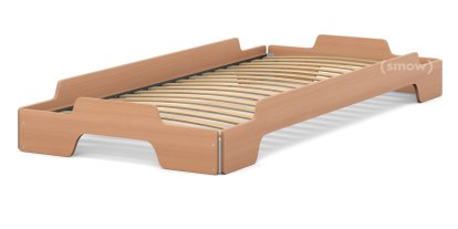 Rolf Heide Stacking Bed, 90 x 200, Lacquered beech, Rollable