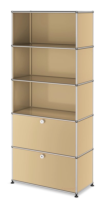 USM Haller Storage Unit with 2 Drop-down Doors, USM beige