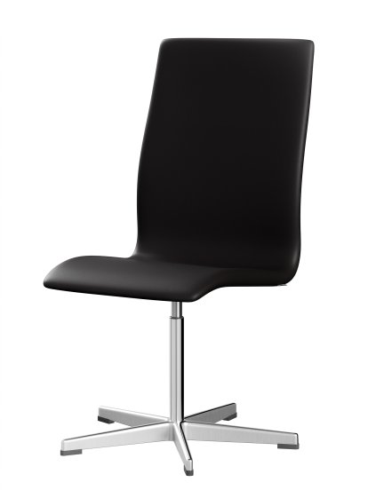 Oxford Office Swivel Chair, Without armrests, Middle-high back, Fixed base, Soft leather, Black-brown