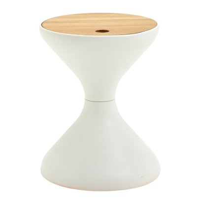 Bells Side Table, Powder coated white, With ice bucket insert