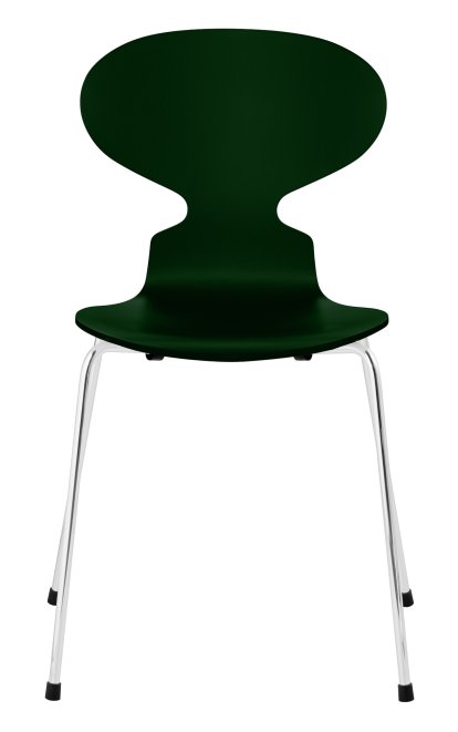 Ant Chair 3101, Lacquer, Evergreen, Chrome