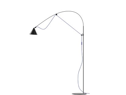 Ayno L Floor Lamp, Black, Ultramarine, 2700 K
