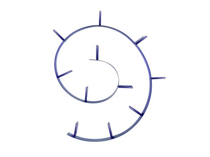 Bookworm Shelf, 11, Opal, Cobalt blue