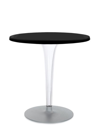 TopTop Dining Table Small, Round Ø 70 x H 72 cm, Scratch-resistant Werzalit, Black