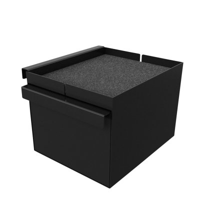 Bedside Table No. 5, RAL 9011 graphite black