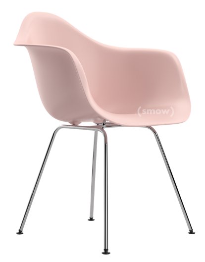 Eames Plastic Armchair RE DAX, Pale rose, Without upholstery, Without upholstery, Standard version - 43 cm, Chrome-plated