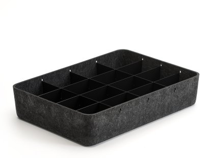 USM Inos Box, W 45,3 x H 9,5 cm, Anthracite , Partition 4