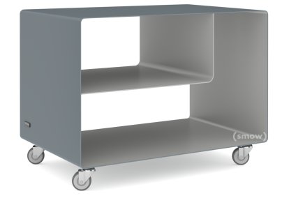 Trolley R 106, Bicoloured, Basalt grey (RAL 7012) - White aluminium (RAL 9006), Industrial castors