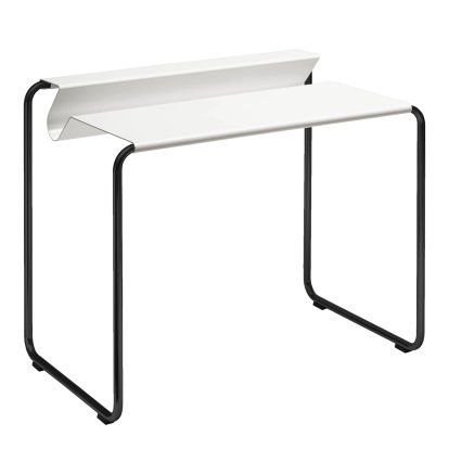 PS07 Secretary, Pure white (RAL 9010), Without desk pad, Deep black (RAL 9005)