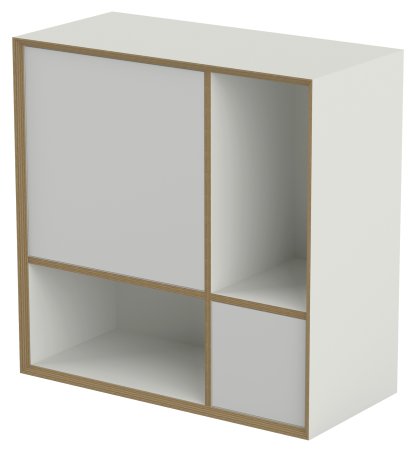 Vertiko Ply Shelf, Version 2, Pure white, Without base