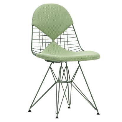 Seat Cushion for Wire Chair (DKR/DKW/DKX/DKL/LKR), Seat and backrest cushion (Bikini), Apollo, Mint / cream