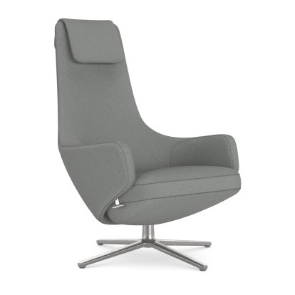 Repos, Chair Repos, Fabric Cosy 2 Pebble Grey, 40 cm, Polished