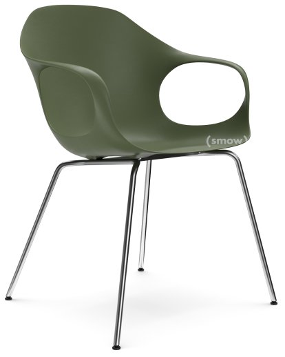 Elephant Tube, Olive green, Satin chrome steel