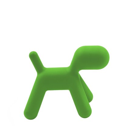 Puppy Stool, Large (H 55,5 x W 42 x D 69,5 cm), Polyethylene (intended for use outdoors), Green matt (1360 C)