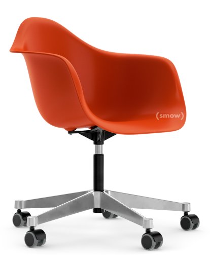 Eames Plastic Armchair RE PACC, Poppy Red, Without upholstery, Without upholstery