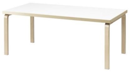 Tables 81B / 82B / 83, laminate white, 135 x 85 cm (82B)