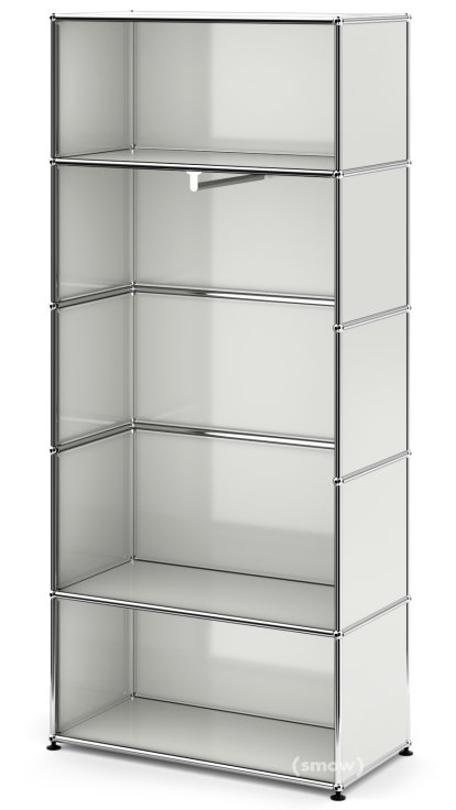 USM Haller Clothes Rack M with Rail, Model 1, Light grey RAL 7035