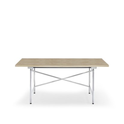 Eiermann 1 Table M (Mechanical Height Adjustment), Oak natural, 160 x 80 cm, Chrome