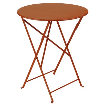 Bistro Folding Table round, H 74 x Ø 60 cm, Candied orange