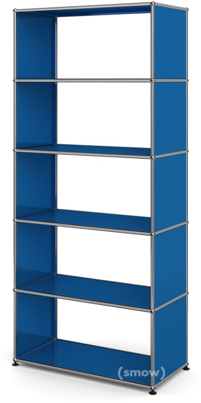 USM Haller Living Room Shelf M, without back panel, Gentian blue RAL 5010