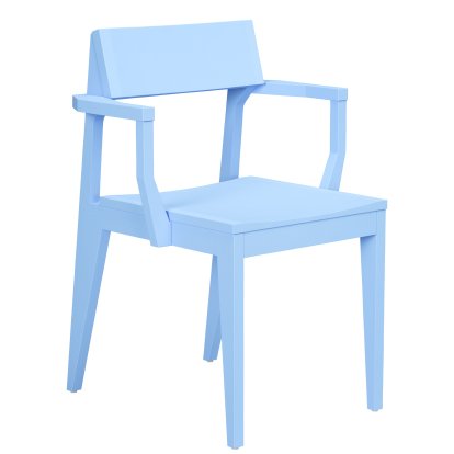 Schulz Armchair, Unupholstered, Ash sky blue