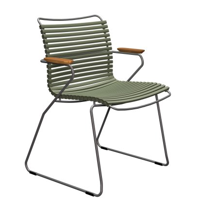 Click Chair, With armrests, Olive green