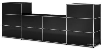 USM Haller Counter Type 3, Graphite black RAL 9011, 50 cm