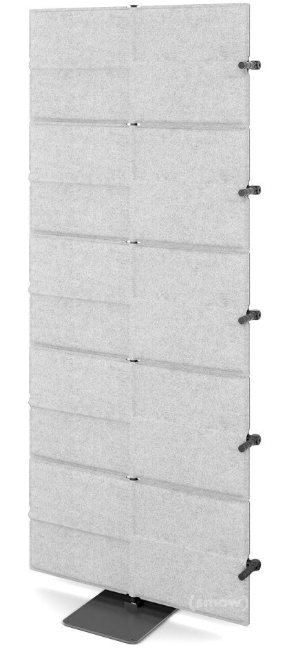 USM Privacy Panels Acoustic Wall Extension, With corner connector (for 90° angle), 1,79 m (5 elements), Light grey